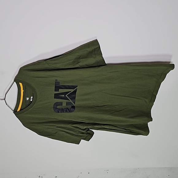 CAT XXL olive green short sleeve shirt - Picture 2 of 6